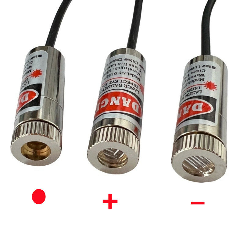 12mm 5mw modul Laser industri Diode merah fokus dapat disesuaikan kepala tembaga pemosisian dengan jalur USB 650nm Dot Line Cross