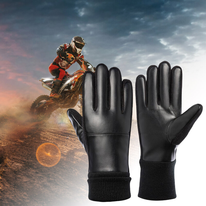 Winter Lederen Motocycle Handschoenen Touchscreen Sms-Compatibel Voor Dames Winter Accessoires