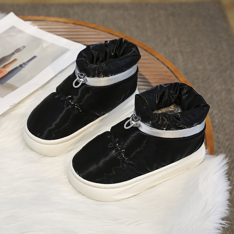 Modne zimowe zimowe zimowe buty polarowe jednokolorowe dziecięce bawełniane buty dziecięce miłośnicy buty designerskie ciepłe buty na platformie