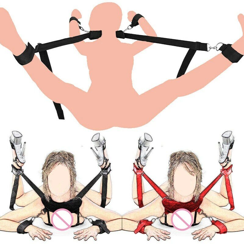Przytrzymuje damskie bandażowanie niewolników obroże erotyczne zabawki erotyczne dla par zestaw Bondage posłuszeństwo kajdanki mistrz gry dla dorosłych