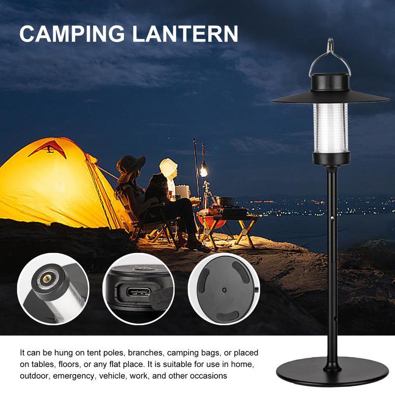 Luz de acampamento LED com ímã, Impermeável, USB, Recarregável, Conveniente, Ao ar livre, Churrasco, Energia
