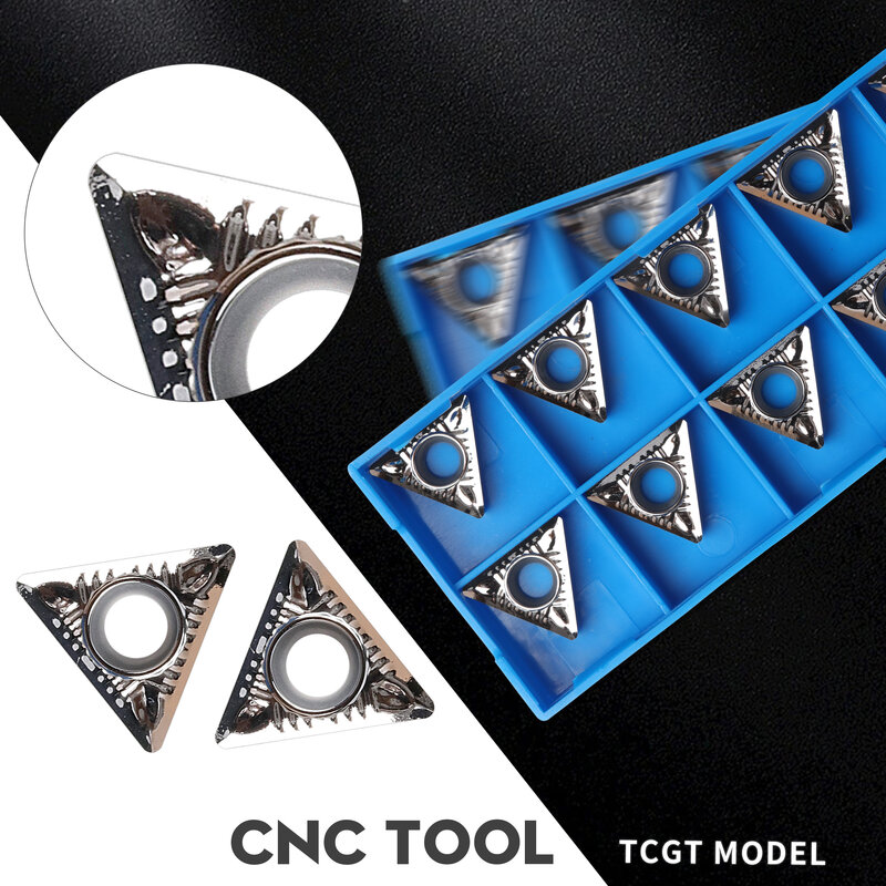 TCGT16T302-AK-insertos de carburo de aluminio, herramienta de torno CNC, inserto de corte, cuchillas giratorias, H01, TCGT16T304-AK, H01, TCGT16T308-AK
