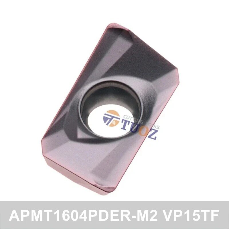 Alat bubut PDER-M2, sisipan karbida VP15TF asli 100% APMT1604PDER-M2 APMT1604, pemotong CNC