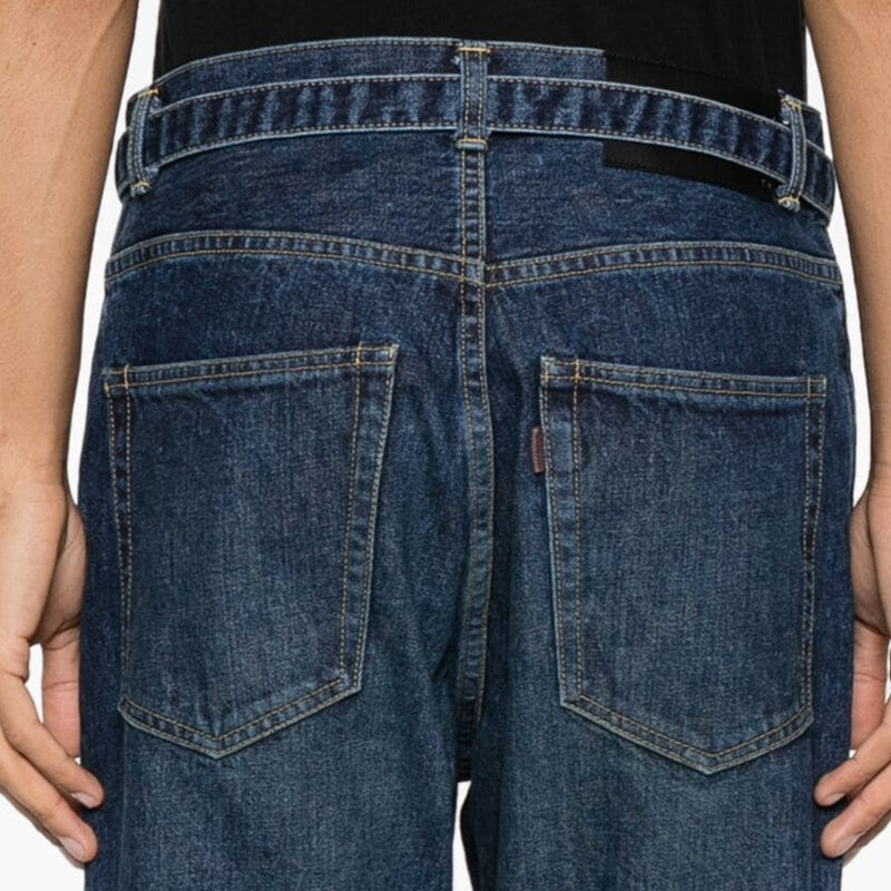 Klasyczne dżinsy męskie brytyjska moda 2024 wiosenne i jesienne nowe spersonalizowana moda jeansy dla mężczyzn