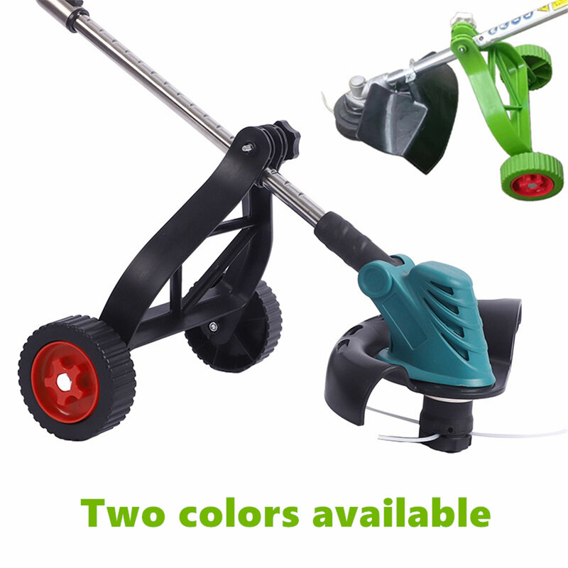 Grass Trimmer Support Wheels Electric Brush Cutter Lawn Mower Universal Support Wheel String Trimmer Attachment Adjustable Angle