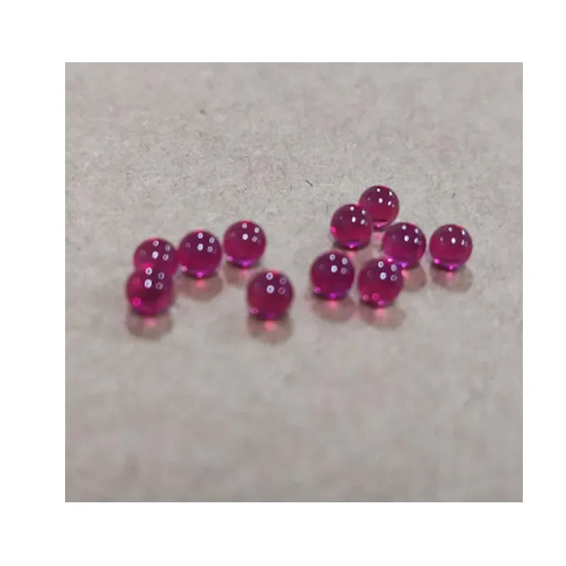 50Pcs/Pack 2mm & 3mm & 4mm Quartz Ball Ruby Balls Made From Synthetic Corundum Gems Stone