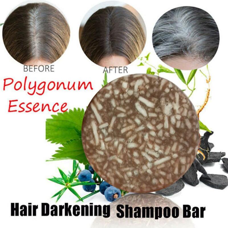 Champú para el cabello con esencia poligonal, jabón orgánico Natural para oscurecer el cabello, limpieza inversa, muestra de viaje, 2 unidades