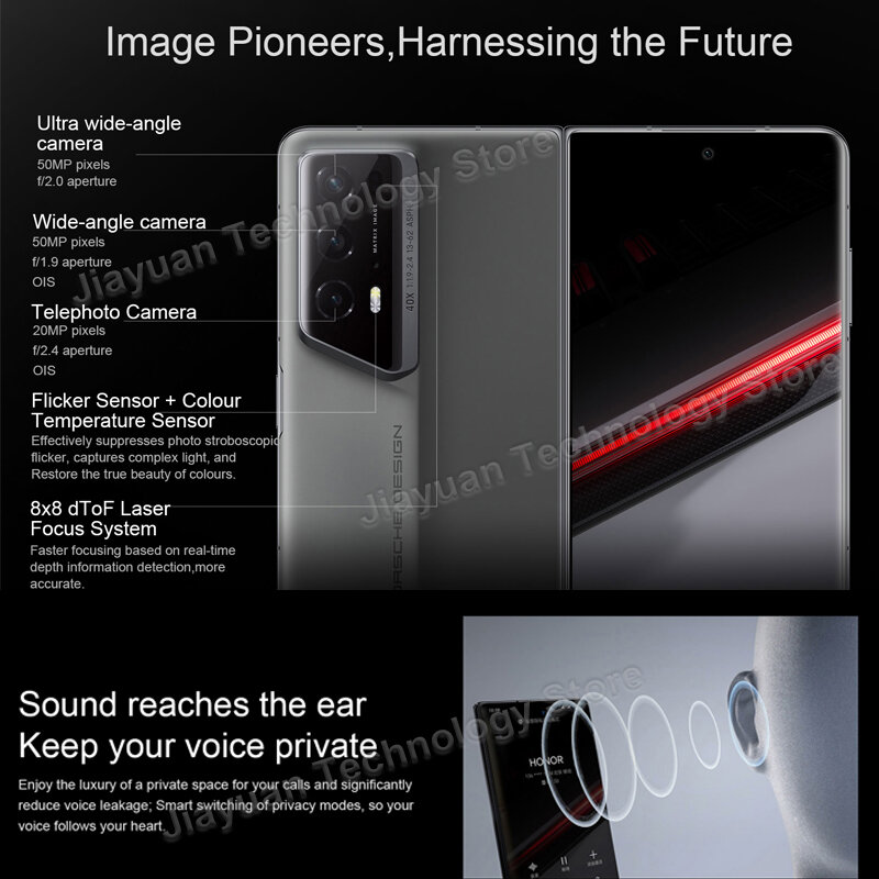 HONOR-teléfono inteligente Magic V2 RSR, dispositivo con pantalla doblada, 5G, Snapdragon 8 Gen 2, batería de 7,2 mAh, NFC, nuevo y Original