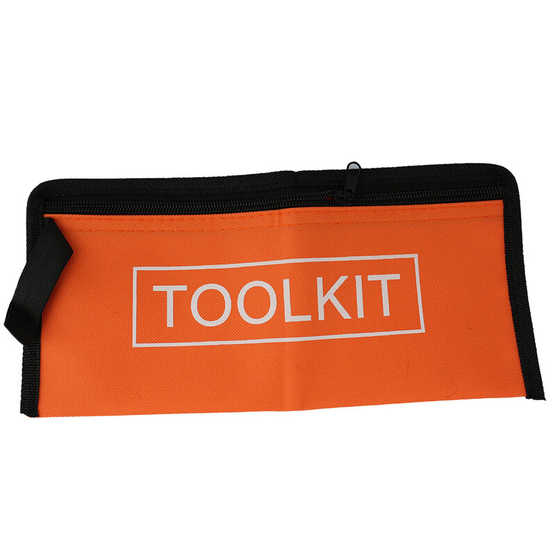 Bolsa de herramientas de alta calidad, práctica y duradera, almacenamiento de herramientas pequeñas, impermeable, 28x13cm, naranja