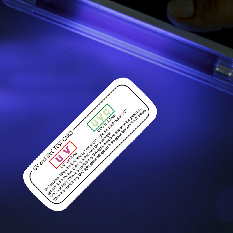 5 sztuk testowych kart lampka ostrzegawcza UV testowych testujących papier UV sterylizator identyfikujący