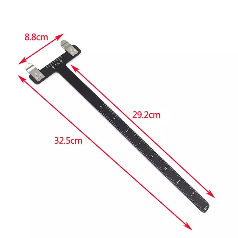 Archery Bow Square T Ruler Stainless Steel Material Hunting Measurement Tool Bow and Arrow Shooting Bowstring Positioning Scale
