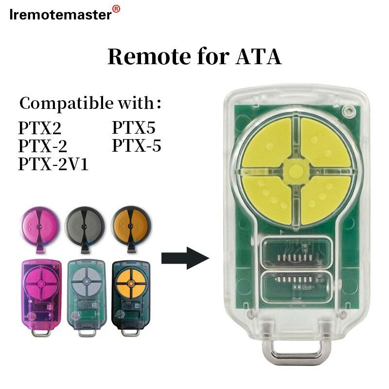 ATA PTX5 PTX 5V1 Garage Remote Control 6v3 6v4 7v3 8v3 9v3 10v1 11v Garage Door Remote Control 433MHz Gate Opener Replacement