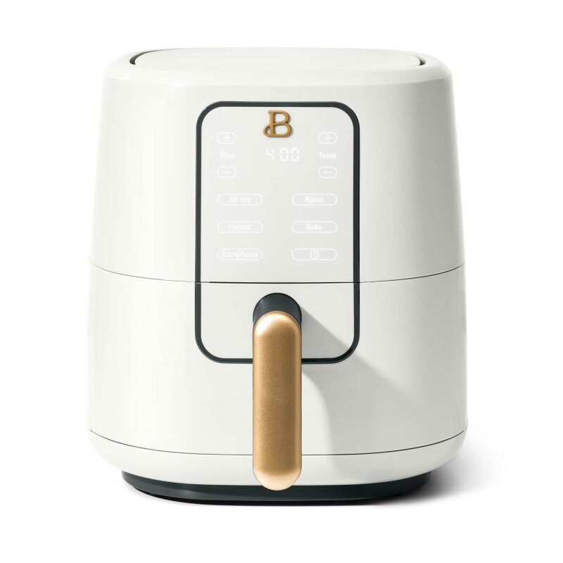 Fritadeira bonita do ar com tecnologia TurboCrisp, glacê branco por Drew Barrymore, 3 Qt
