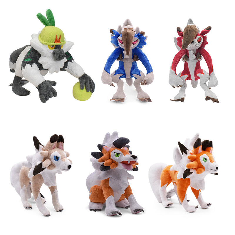 Pokémon Anime Soft Plush Toy, Desenhos Animados de Pelúcia, Lobo, Kawaii, Meia-noite, Noite, Novo, Brilhante, Presentes de Natal