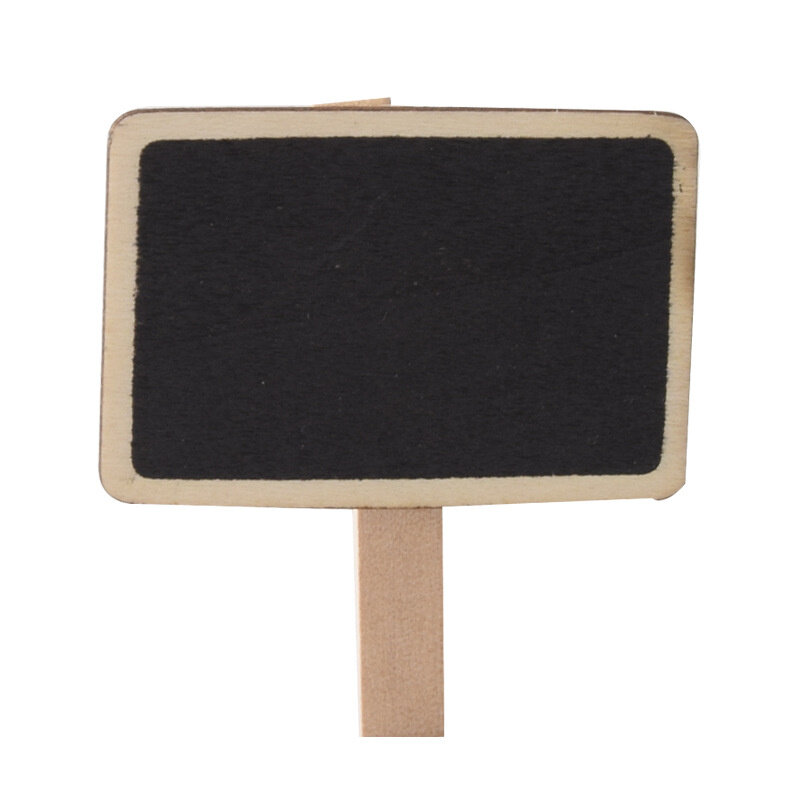 Square Blackboard Clips Wooden Message Board Mini Writing Board Noticeboard 6.8*4.8cm Household Grocery Bulletin Board