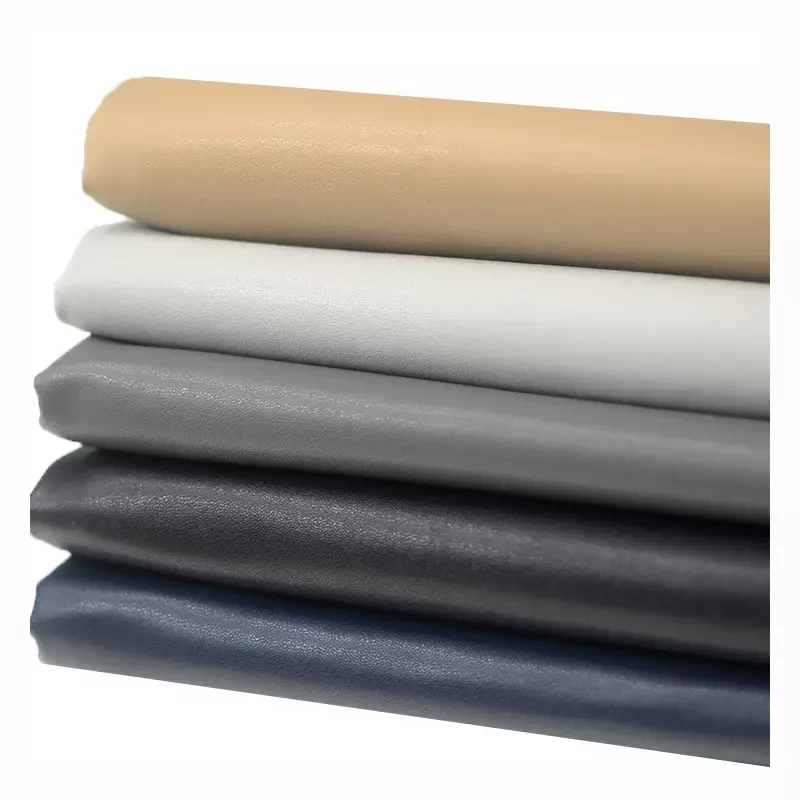 Faux Leather Fabric Elastic By The Meter for Clothing Upholstery Bags Diy Sewing Soft Plain Thickened Waterproof PU Cloth Winter