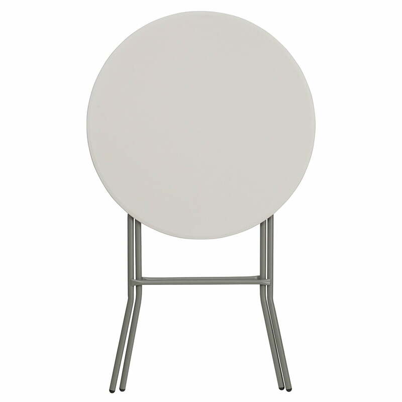 Mesa plegable redonda de plástico para Bar, mesa de cocina, Bistro, Pub, color blanco