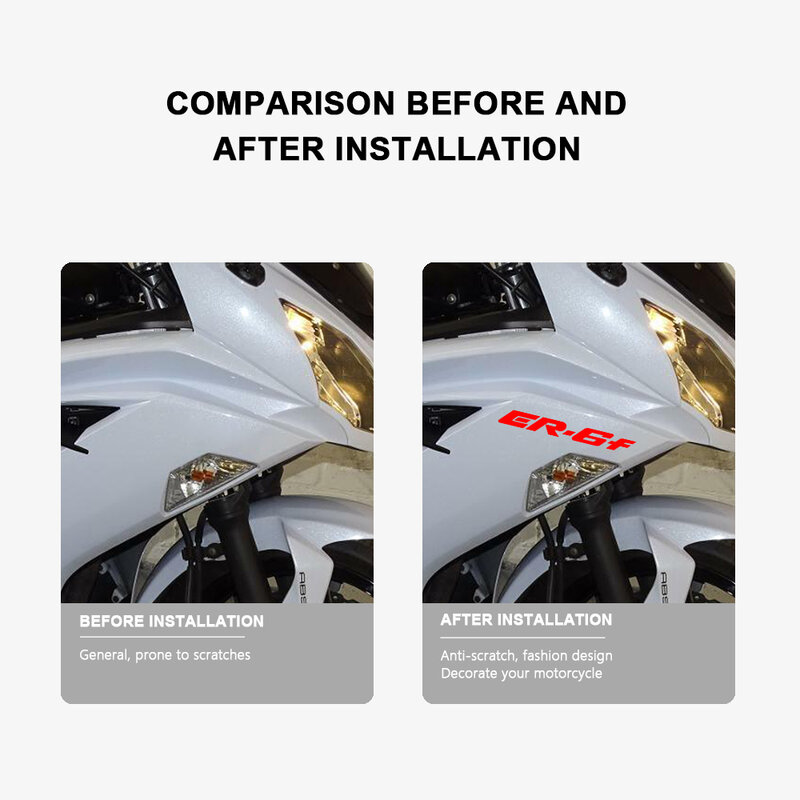 Pegatina impermeable para motocicleta, calcomanía ER6f, accesorios para Kawasaki ER-6f 2006-2017 2008 2009 2010 2011 2012 2013 2014 2015 2016