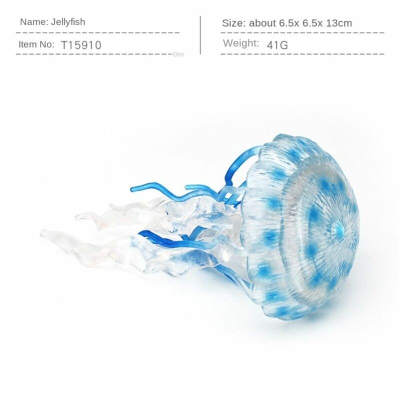 Effen Oceaandier Beeldje Zeedieren Levensechte Kwallen Zeesterren Anemonen Plastic Veelkleurig Zeeleven Model