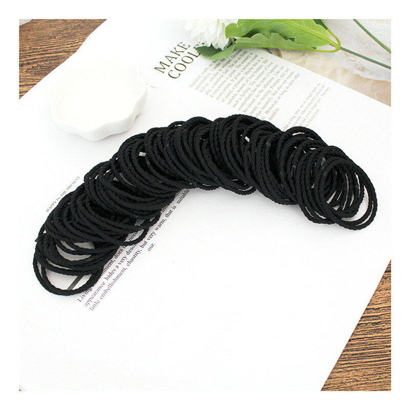 Резинки для волос женские, эластичные заколки карамельных цветов, аксессуар на голову, 50 шт.