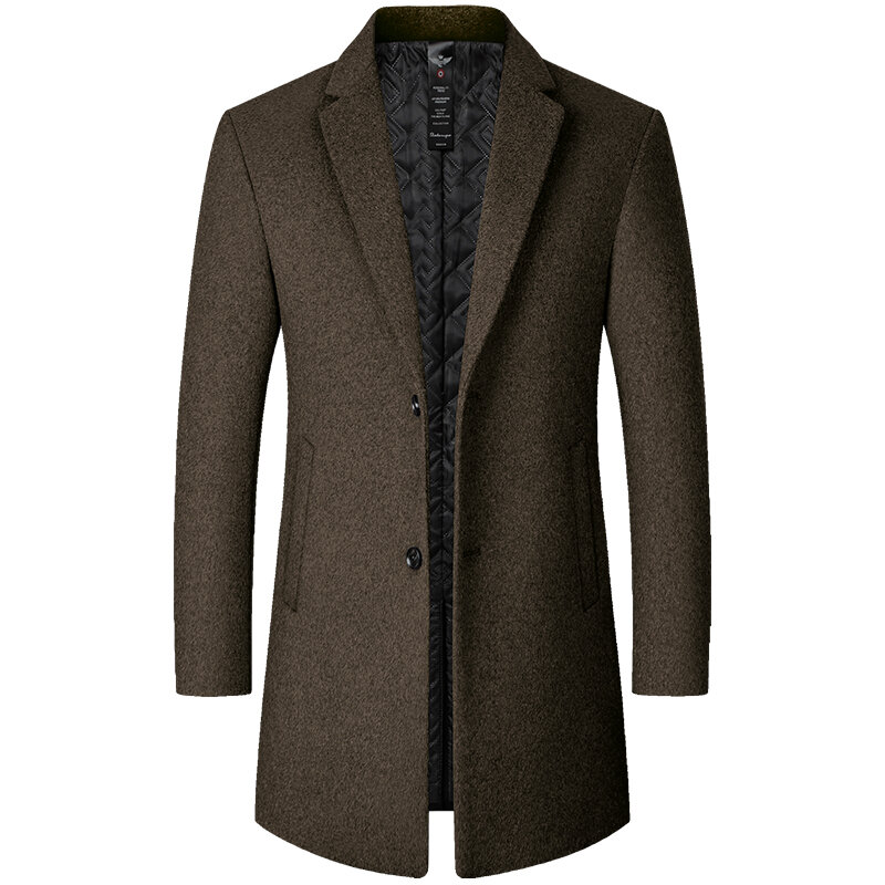Boutique Men's Autumn and Winter Comfortable Slim Casual Fashion Gentleman's Wedding To Work Hosting Trend Men's Woolen Coat
