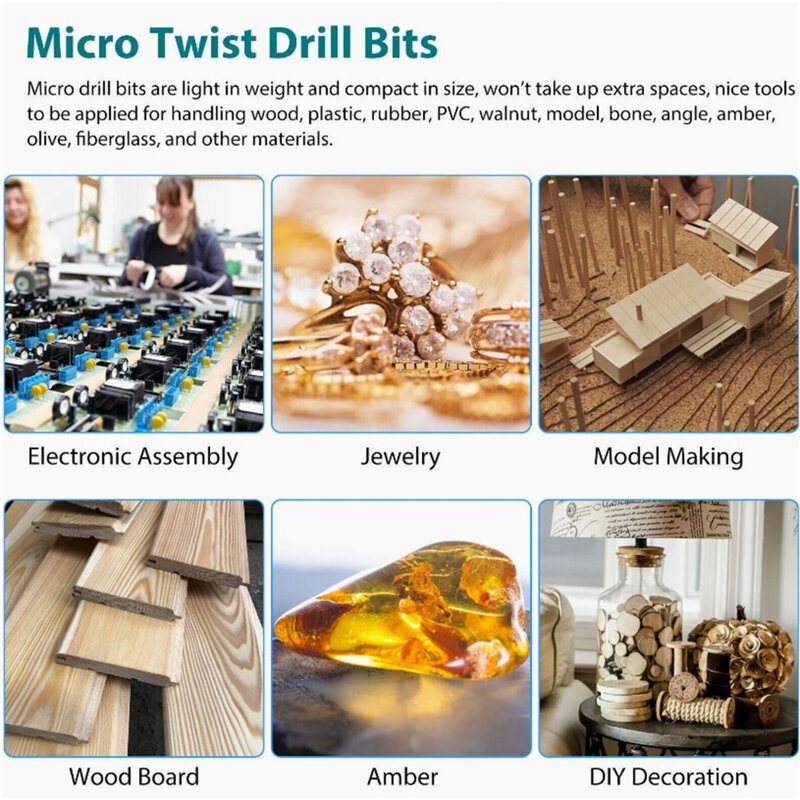 31pcs Hand Drill Bits Set Pin Vise Hand Drill Mini Drill Bits Set For Resin Wood Plastic Jewelry DIY Tools