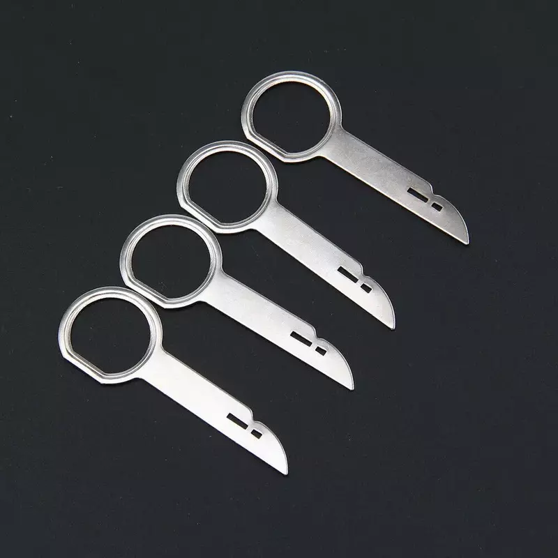 4x For Ford Focus Fiesta Car CD Stereo Radio Removal Release Keys Tool  Stainless Steel Accessories For Vehicles