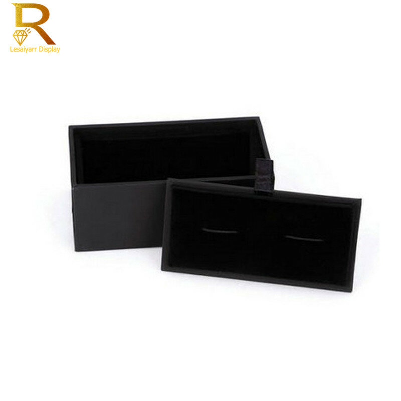 Free Shipping Cufflinks Black Jewelry Storage Manager Case Cuff links Display Box Holder Classic Fashion Gift Box Menswear