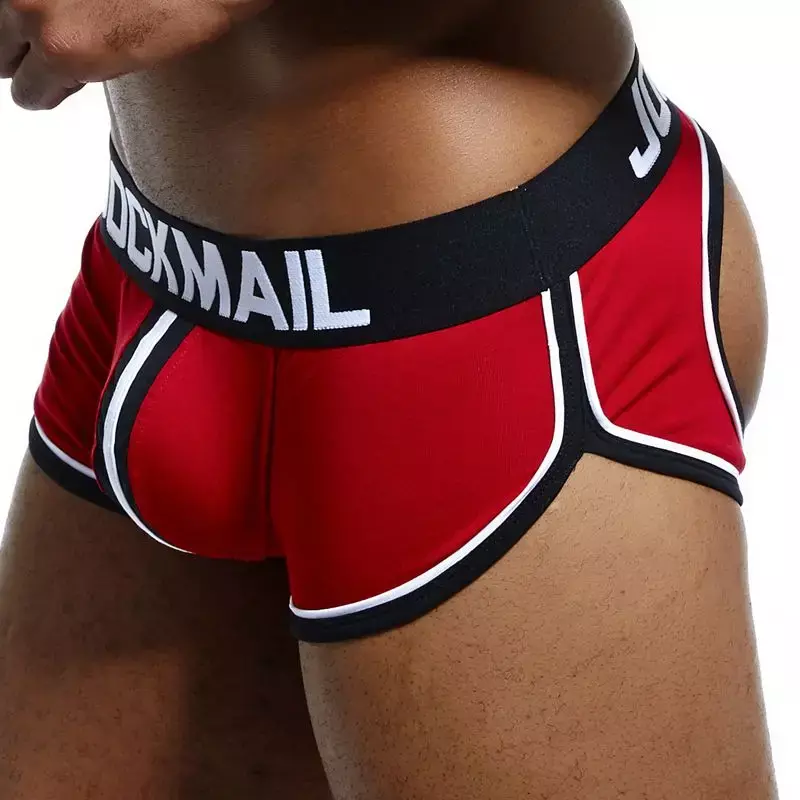 JOCKMAIL 브랜드 오픈 백리스 가랑이 G 스트링 남성 속옷, 섹시한 게이 페니스 탱가 짧은 남성 속옷 슬립 끈, 조크스트랩