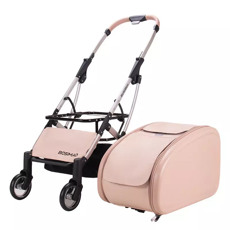 Foldable Detachable Pet Cart for Dogs and Cats Transparent Handcart for Going Out Small and Medium-sized Dog Cart Lightweight