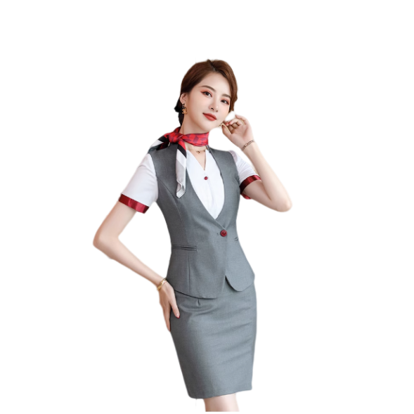 Uniforme de azafata profesional de aviación, uniforme de piloto de aerolínea de Malasia