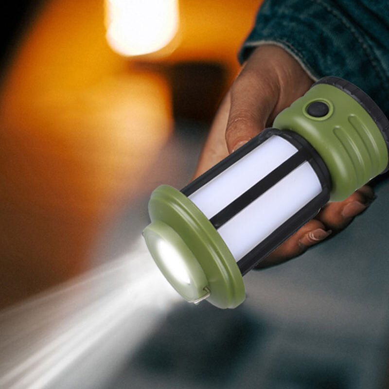 Lampu tenda lentera portabel luar ruangan, lampu suasana/lampu berkemah dapat diisi ulang USB 12*6.7cm alat mendaki berkemah memancing malam