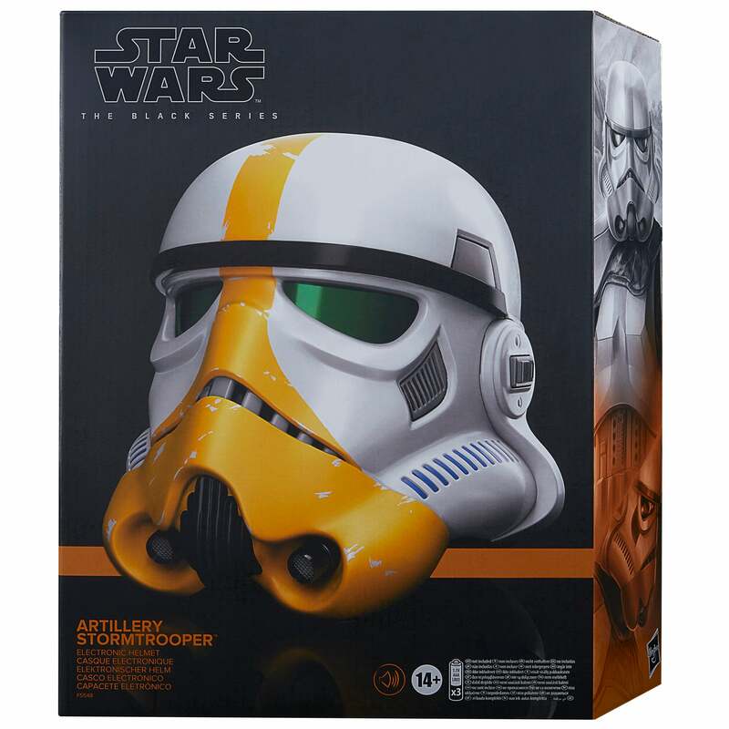 Hasbro STAR WARS The Black Series The Mandalorian Artillery Stormtrooper Premium Electronic Helmet Roleplay Collectible F5548