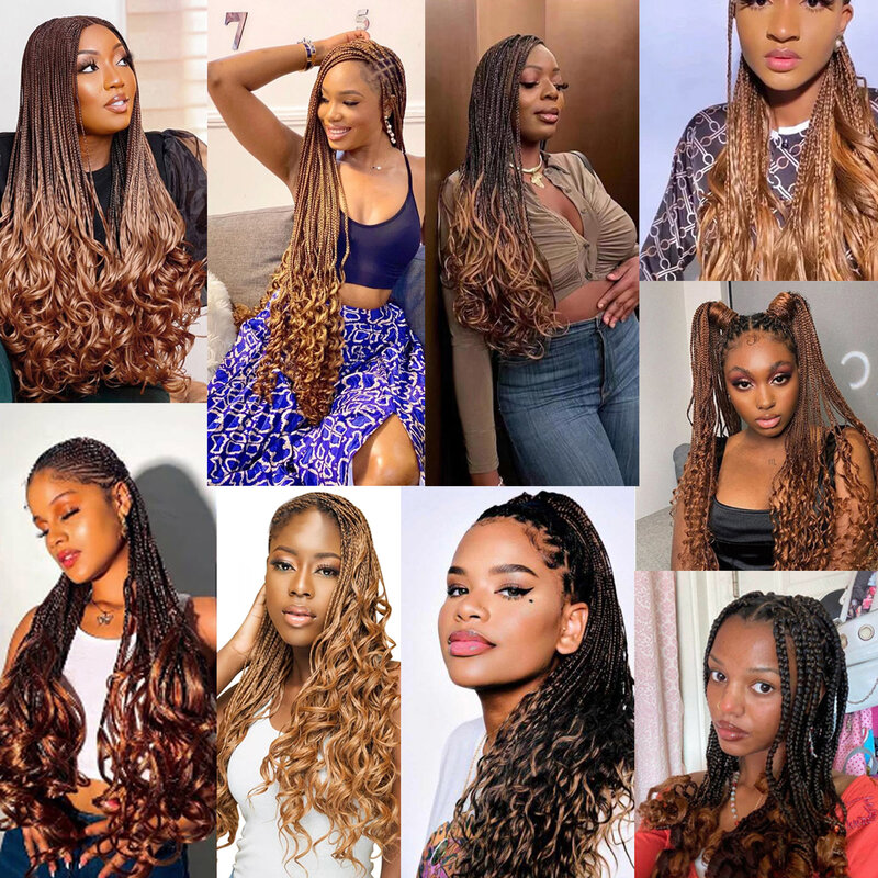 Loose Wave Spiral Curl Braids Synthetic Hair French Curls Braiding Hair Extensions High Temperature Ombre Pre Stretched Hair