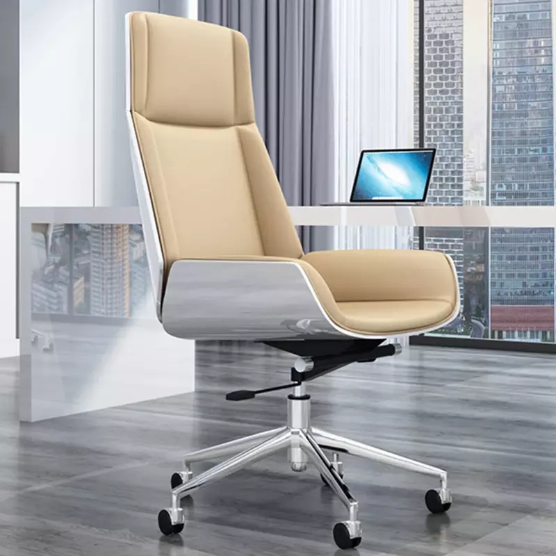 Silla ergonómica para ordenador, sillón reclinable plegable, color rosa, cómoda, ejecutiva, mecedora, muebles de oficina