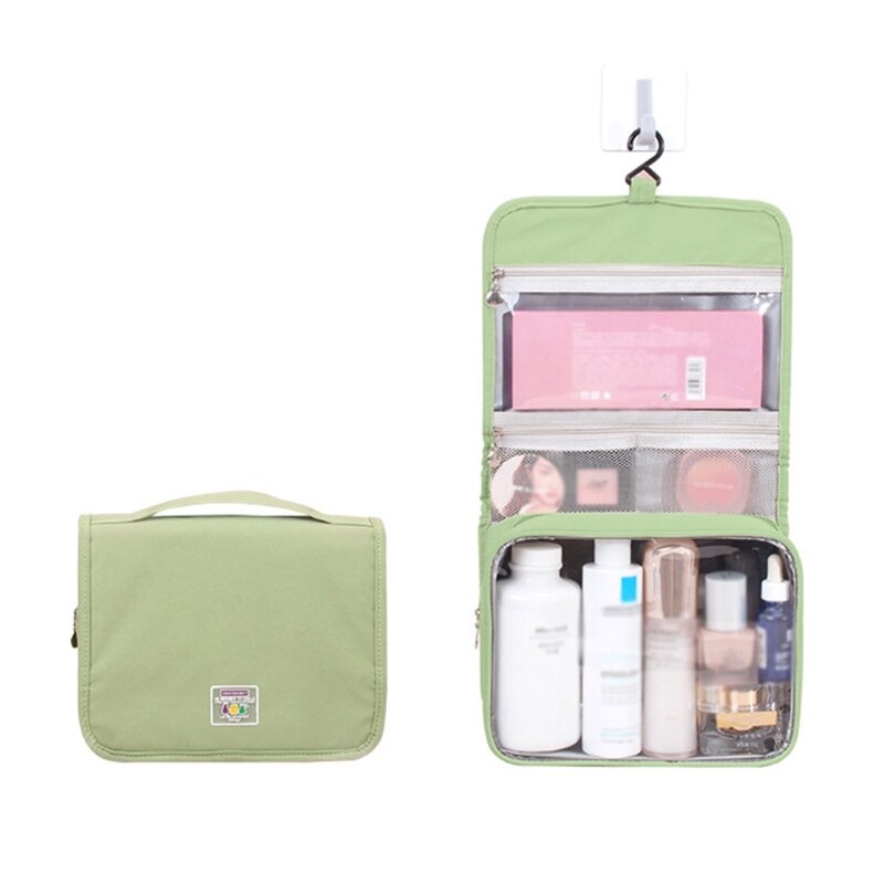 Bolsa de aseo para mujer, bolsas de aseo colgantes de viaje, organizador de maquillaje de viaje impermeable, bolsa de lavado de