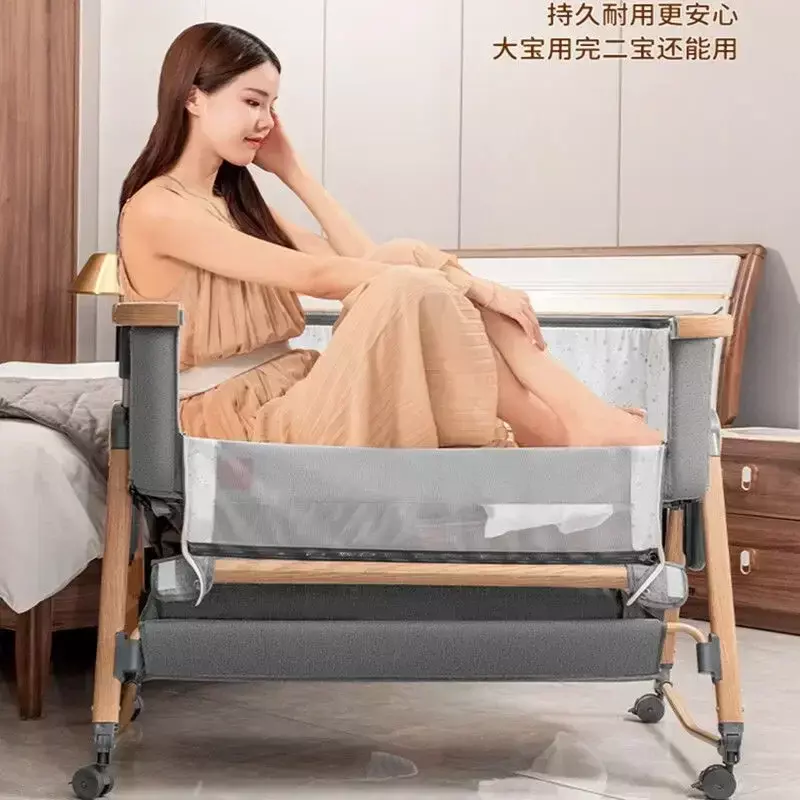 سرير أطفال متعدد الوظائف لحديثي الولادة ، سرير مهد محمول ، سرير Bb قابل للطي ، سرير كبير الربط