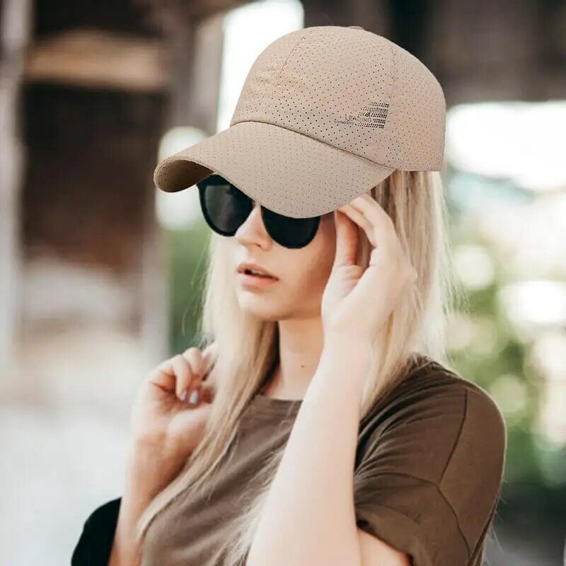 Gafas de sol sombreros de béisbol sombrero de malla de secado rápido tamaño ajustable transpirable viaje Casual verano sombrero de algodón para adultos