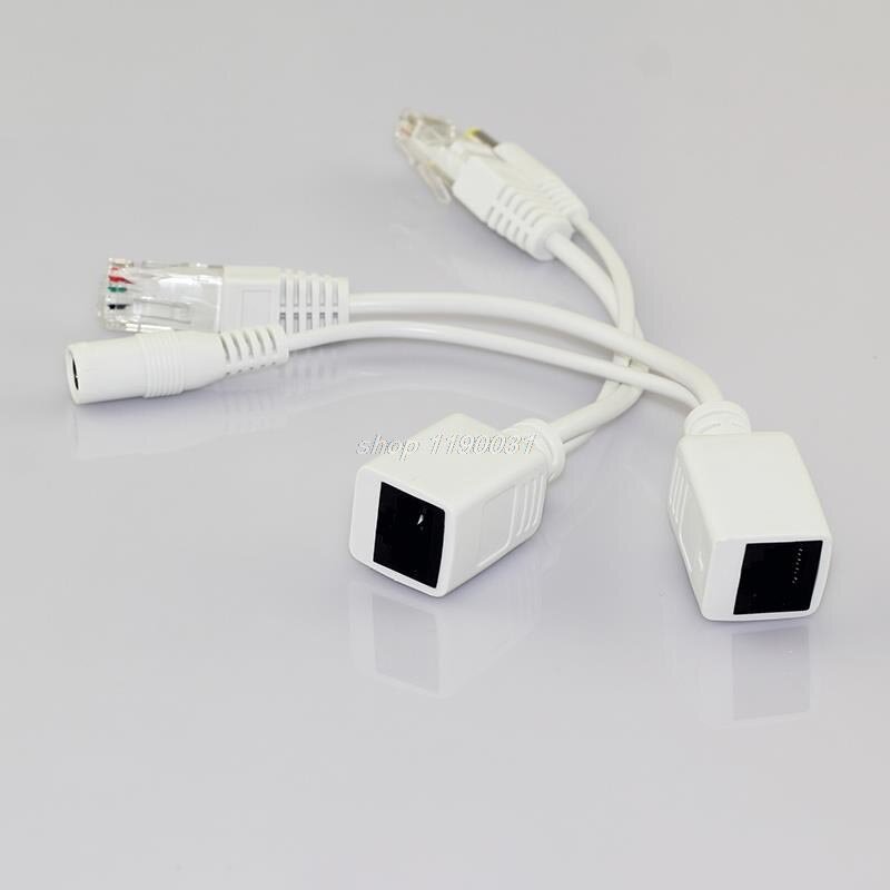 10Pair 12V Poe Adapter Cable Rj45 Poe Splitter Injector Kit Power Supply cable Separator Combiner Cctv Accessories L19