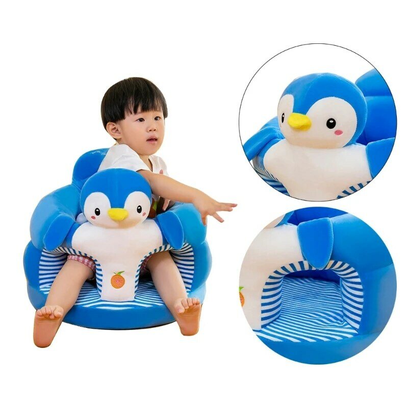 어린이용 작은 소파 의자, 귀여운 만화 아기 지지대 좌석, 아기 지지대 쿠션, 앉기 학습용 동물 패턴 의자