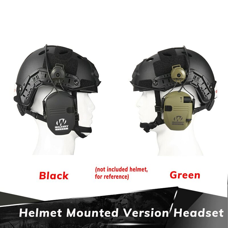 Auriculares de tiro electrónicos, cascos tácticos de protección auditiva, versión montada, captación de caza y reducción de ruido