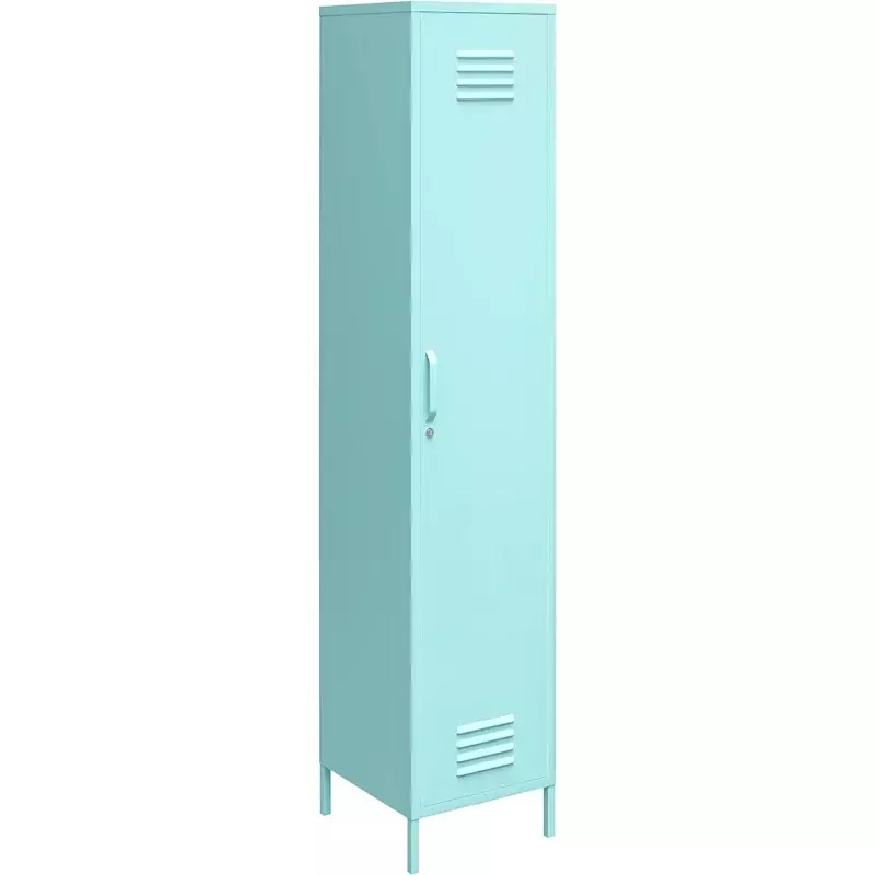Novogratz Cache Single Metal Locker Storage, Mint Cabinet
