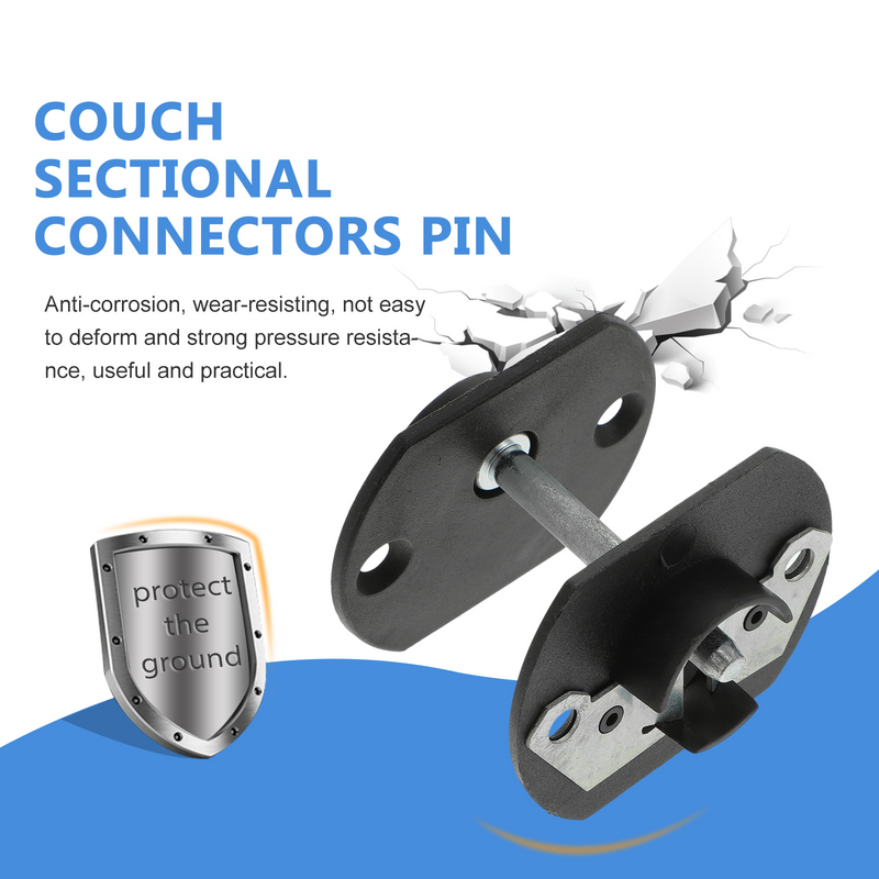 4 set konektor Sofa bagian pengganti Sofa konektor berbagian gesper koneksi Pin gaya besi furnitur