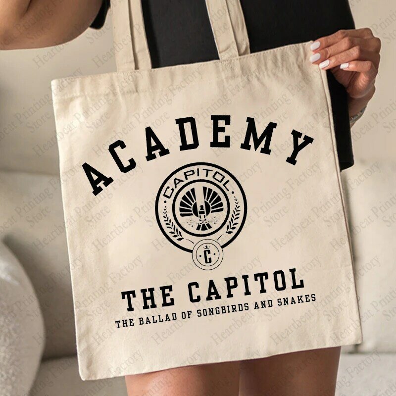 Ballada śpiewających ptaków i węży Capitol akademia wzór torby płócienne torby na ramię dla miłośników filmów torby na zakupy wielokrotnego użytku