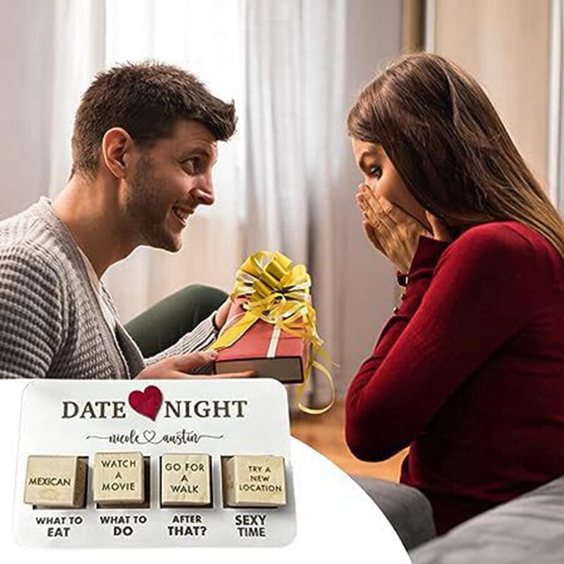 Juego de dados con fecha y noche para parejas casadas, dados con fecha y noche, edición oscura, fácil de usar