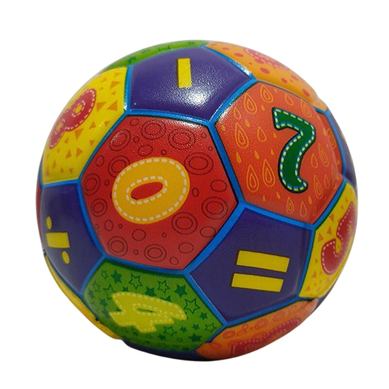 ลูกบอลยืดหยุ่นแข็งนิ่มสำหรับเด็กปฐมวัย6.3ซม. 1ลูกสำหรับของเล่นฟุตบอลดิจิทัลการบีบอัดเพื่อการศึกษาปฐมวัย