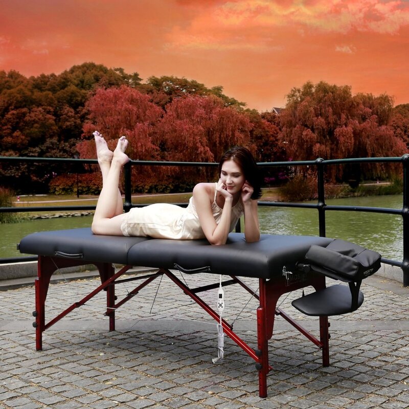 ThermaTop Montclair, 31"™Mesa De Massagem Portátil Com Espuma De Memória, massagem Mestre, Painéis Reiki, Cabos Shiatsu
