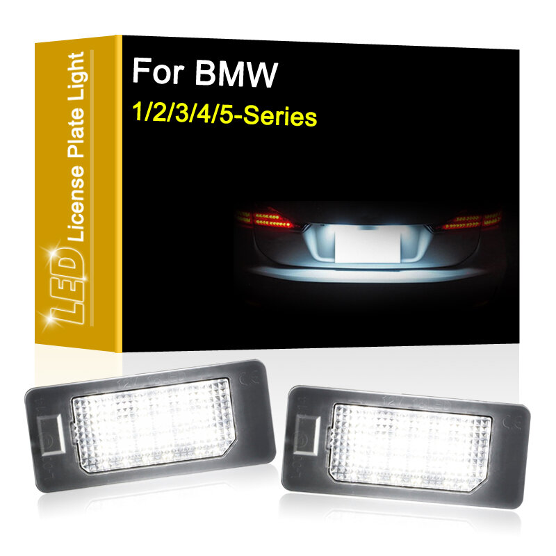 Montaje de luz de placa de matrícula LED para BMW E82 F22 F45 E46 E90 E91 E92 E93 F30 F31 F34 F32 F36 F33 E39 E60 E61 F10 F11