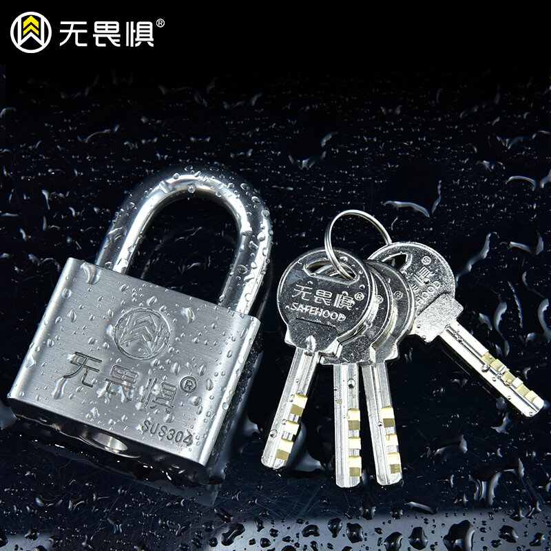 แม่กุญแจสแตนเลส304กันน้ำสนิมกุญแจอเนกประสงค์, กุญแจล็อคกันขโมยล็อกรับกุญแจล็อคหน้าต่าง