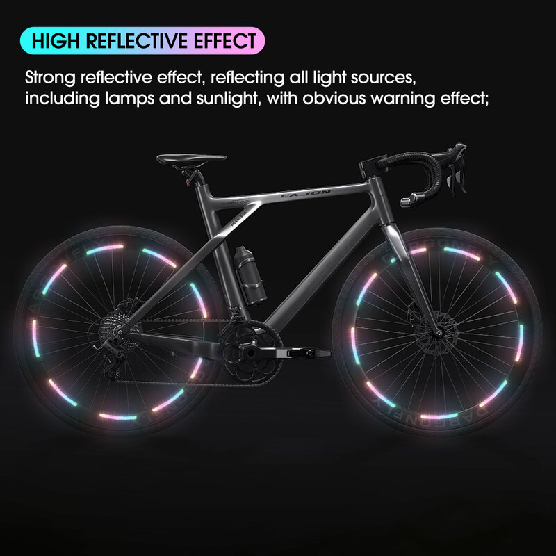 Laser Car Wheel Hub Sticker Reflective Stripe Tape for Motorcycle Car Night Driving Safety Luminous Reflective Sticker Universal